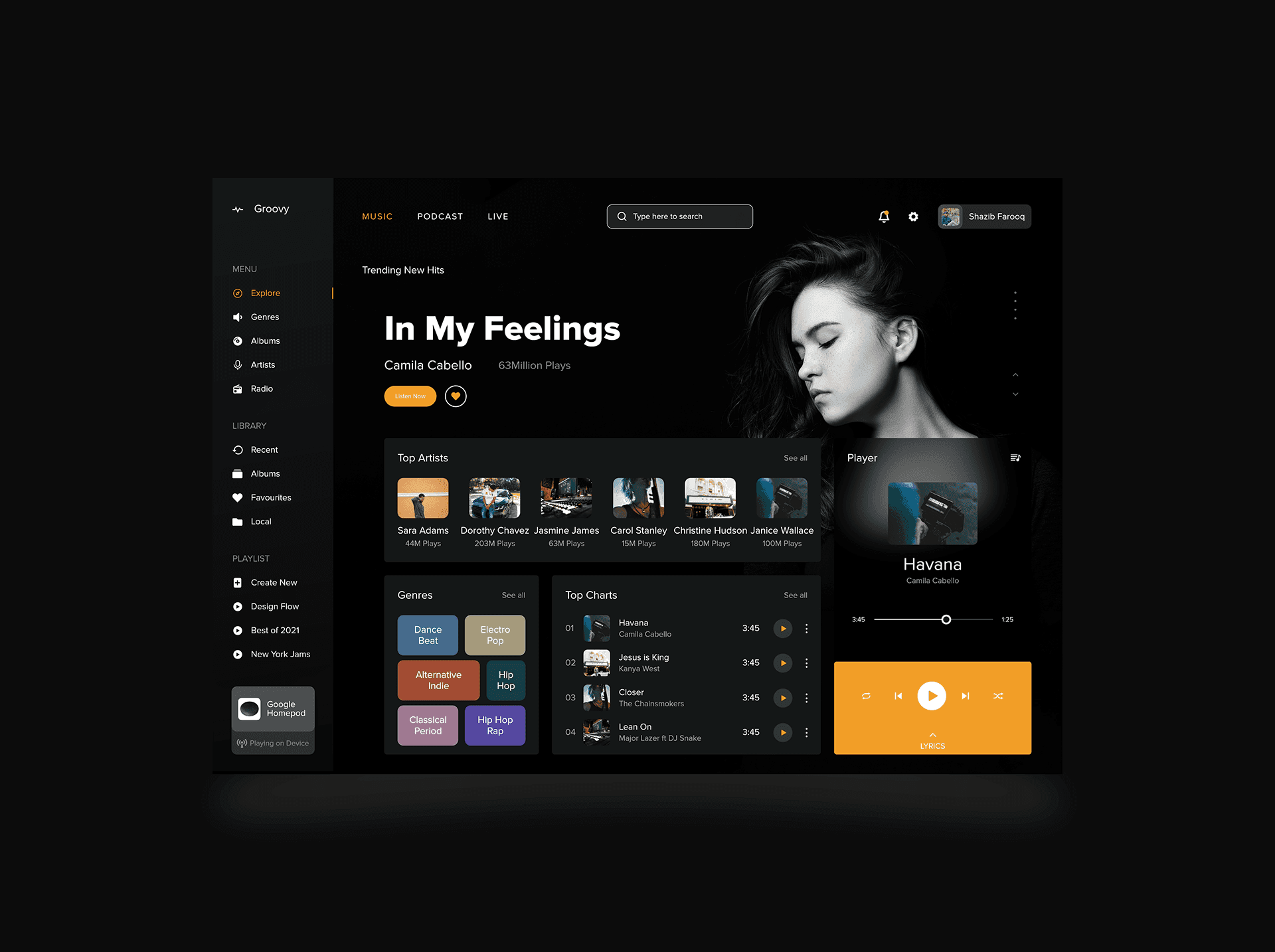 GrooveStream Music App